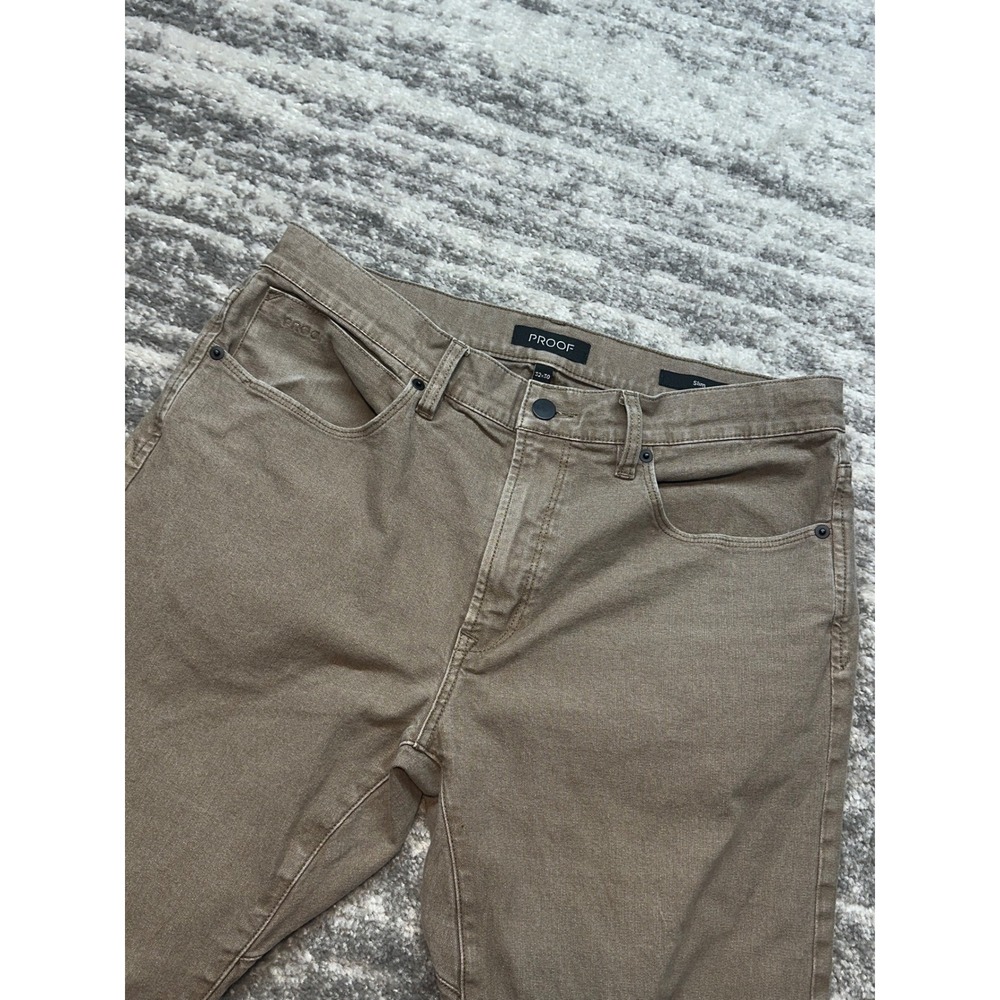 Proof Rover Pants Men 32x30 Brown Slim Fit Canvas Stretch Outdoor Casual